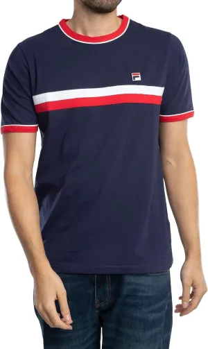 Fila Men's Razee T-Shirt, Navy/Red/White
