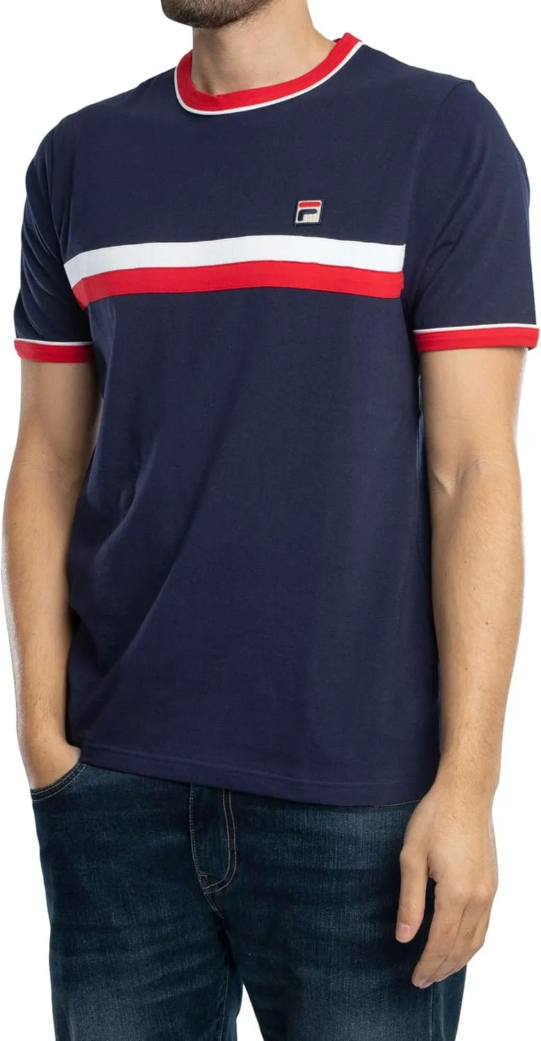 Fila Men's Razee T-Shirt, Navy/Red/White