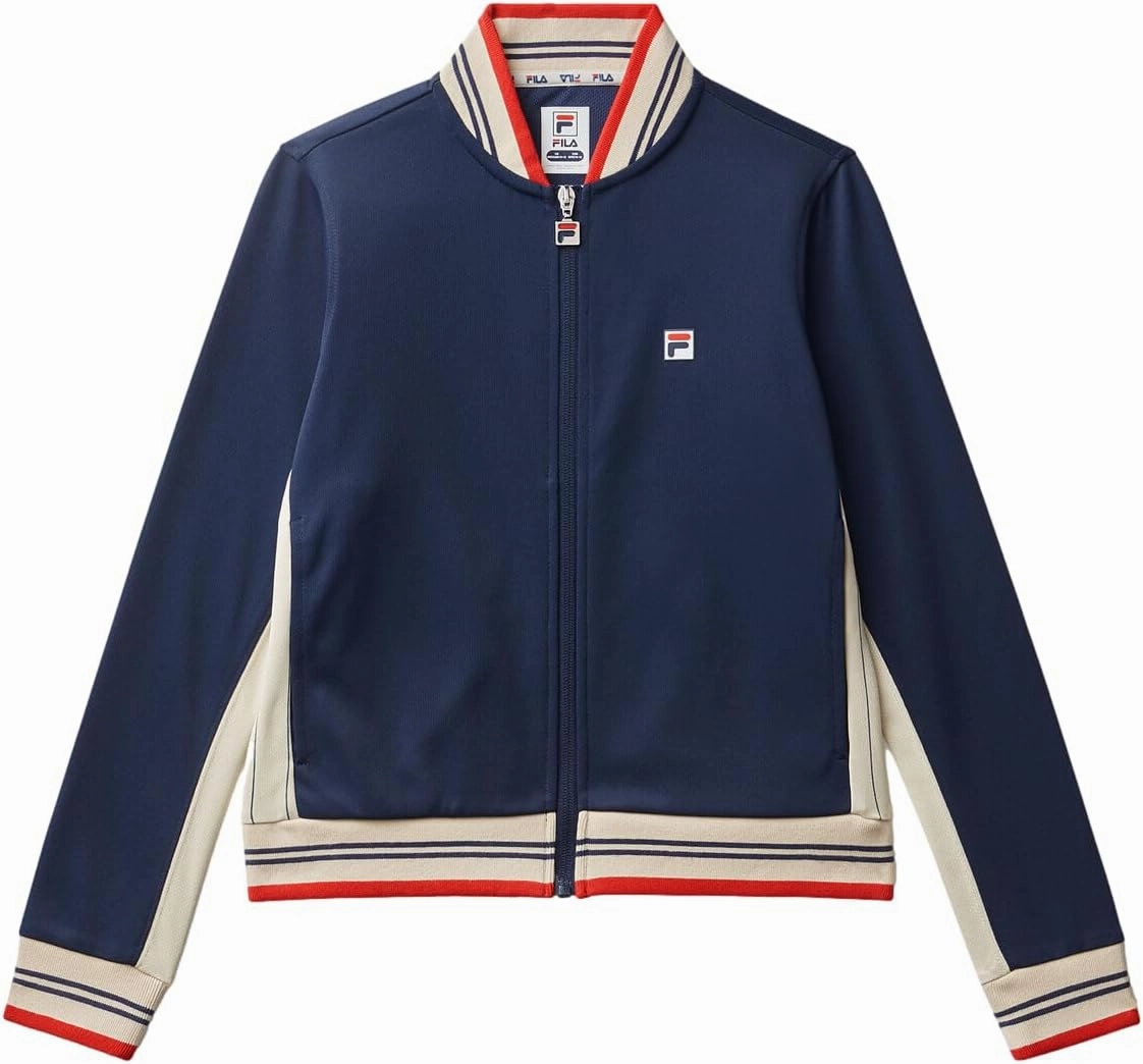 Fila Girls' Iconic Settanta Jacket Fila Navy/Angora/Fila Red S