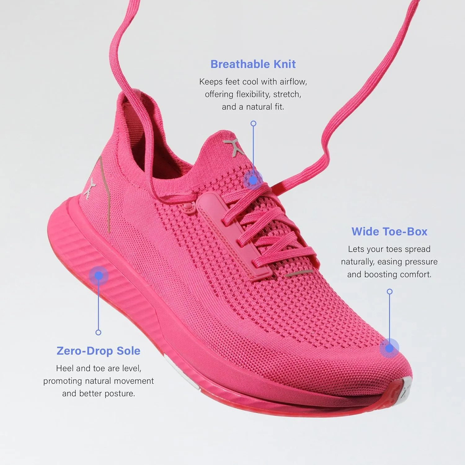 FLUX FOOTWEAR Men’s and Women’s Adapt Runner Wide Toe-Box Natural Movement Shoes with Breathable Knit Upper & UltraFlex Midsole Lightweight Shoes for Running, Walking & Everyday Wear