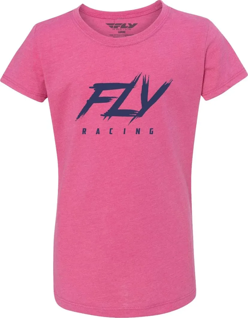 Fly Racing 356-0175YS Girl's Fly Edge Tee Pink Ys
