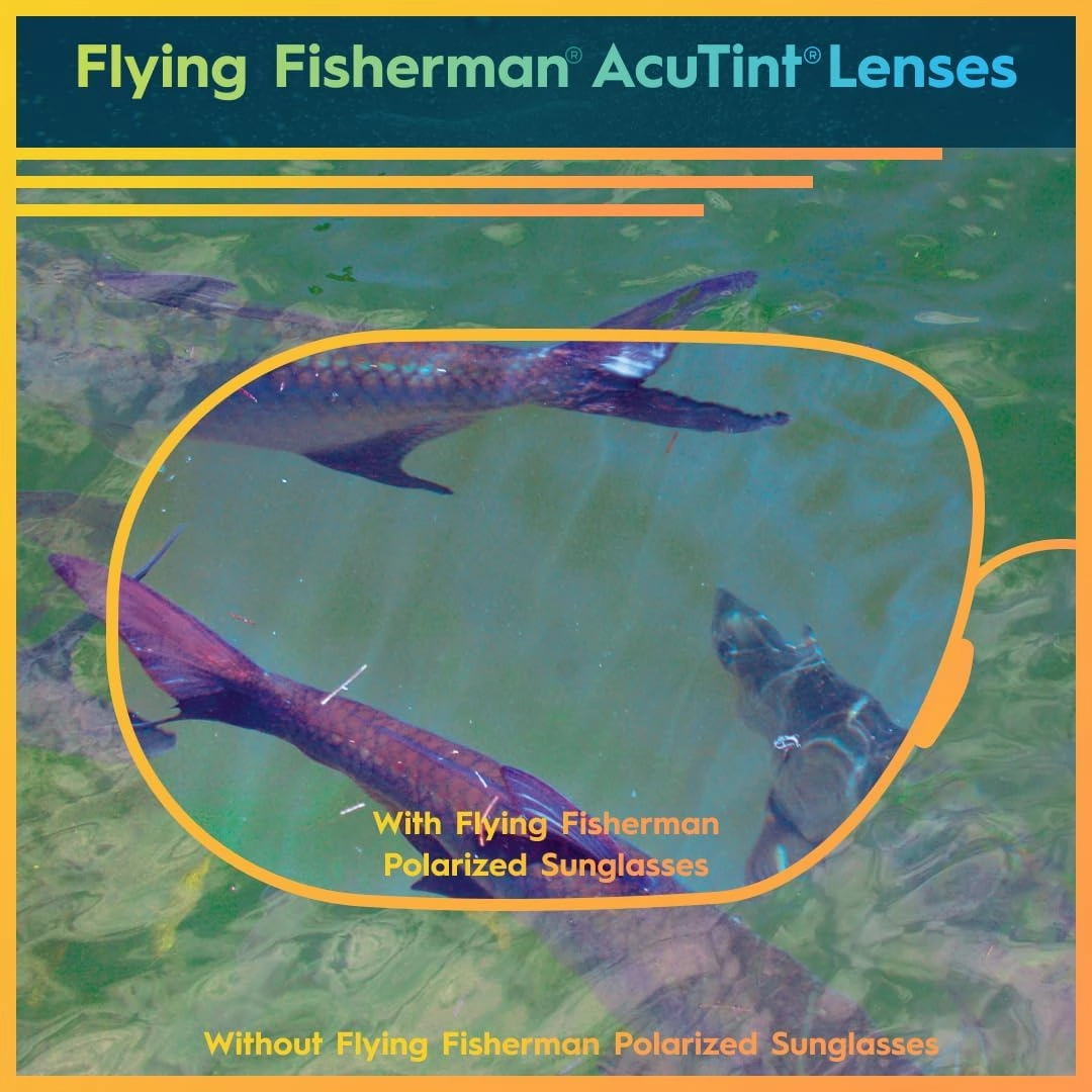 Flying Fisherman Down Sea Polarized Sunglasses with AcuTint UV Blocker for Fishing and Outdoor Sports