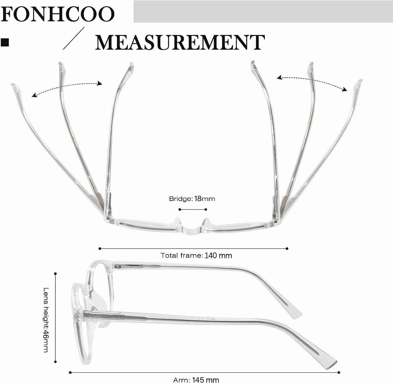 FONHCOO Blue Light Blocking Glasses Women Men,Computer Eyeglasses,Fashion Gaming Eyewear with Anti Eyestrain Headaches & UV Glare Crystal