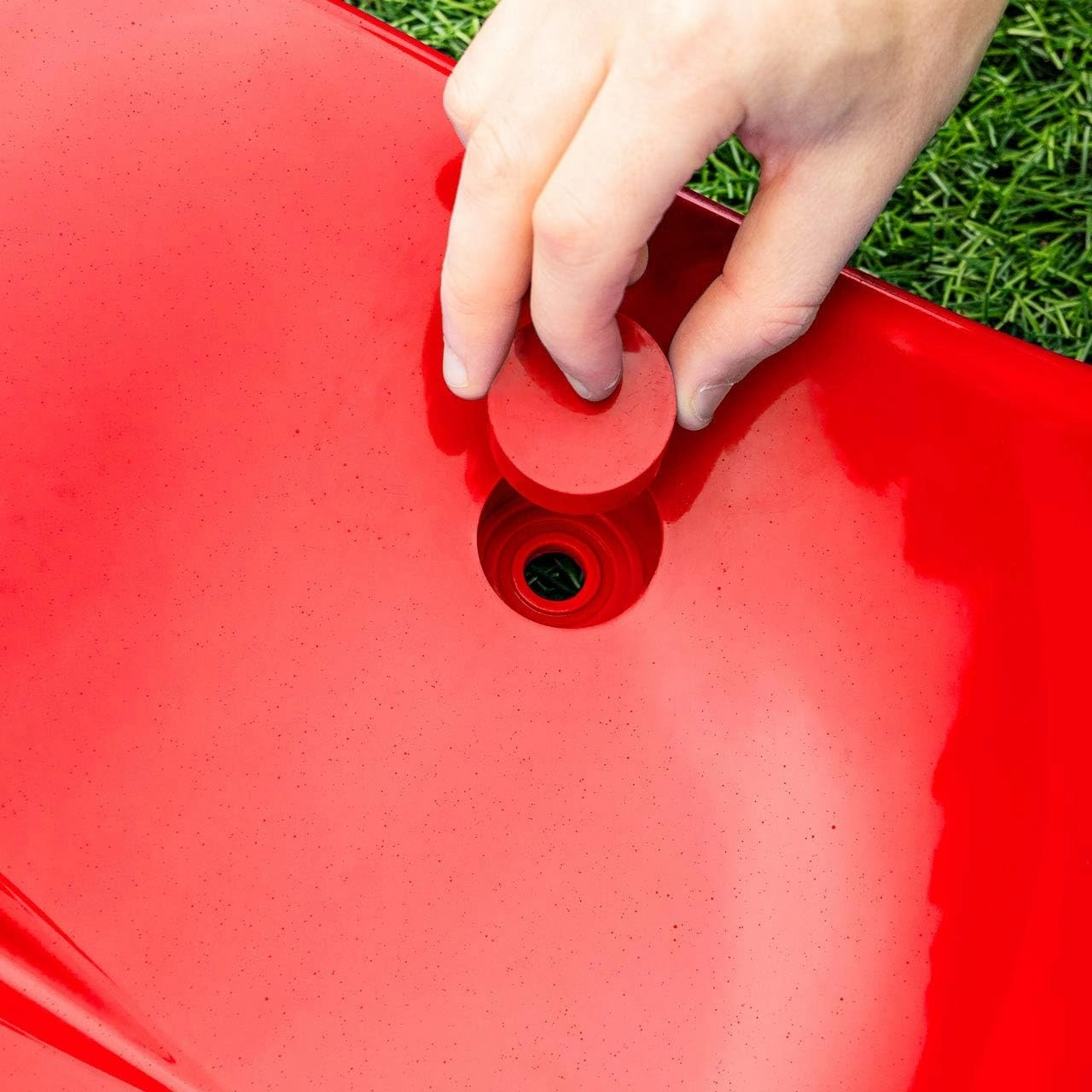 FORZA Plastic Shelter & Stadium Seats | Premium Moulded HDPE Sports Seating (Red, Pack of 10)