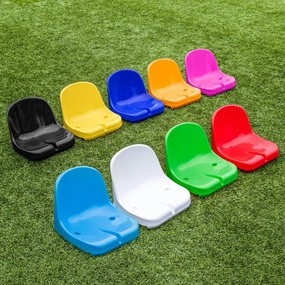 FORZA Plastic Shelter & Stadium Seats | Premium Moulded HDPE Sports Seating (White, Pack of 10)