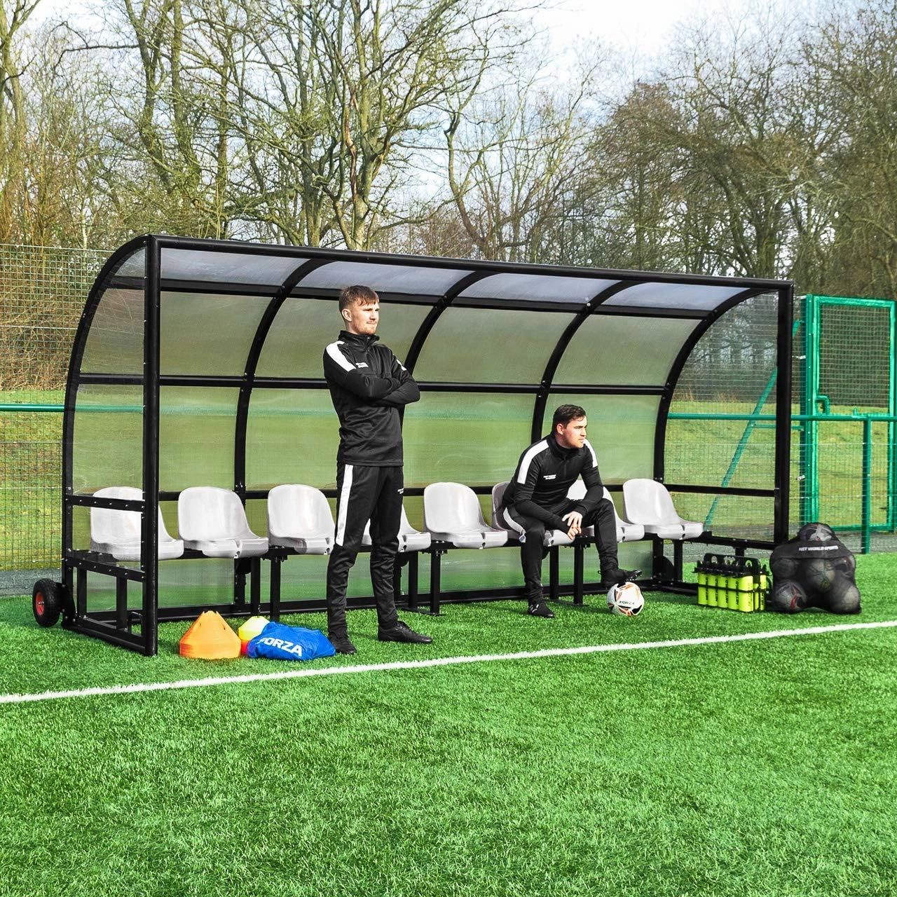 FORZA Plastic Shelter & Stadium Seats | Premium Moulded HDPE Sports Seating (White, Pack of 10)