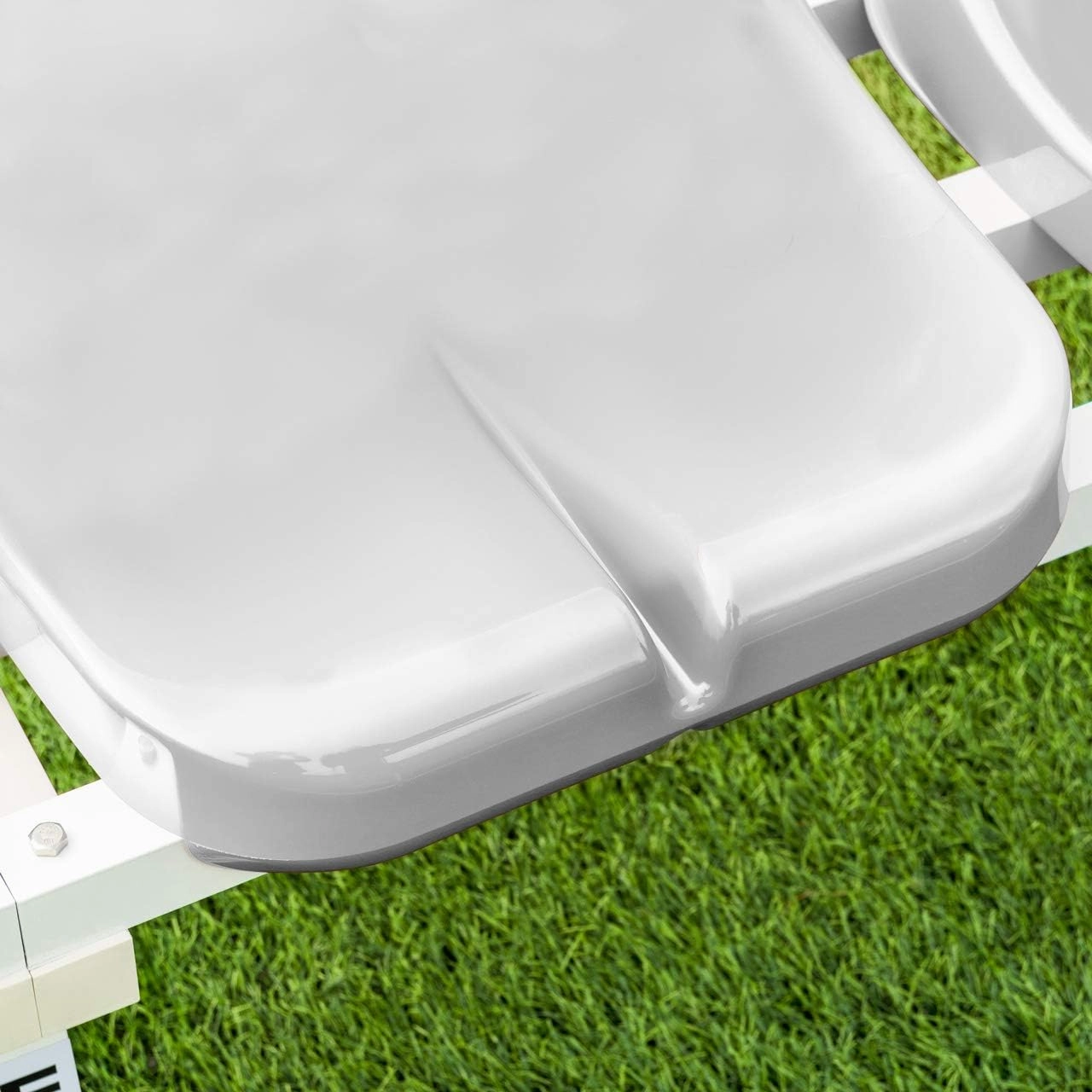 FORZA Plastic Shelter & Stadium Seats | Premium Moulded HDPE Sports Seating (White, Pack of 10)
