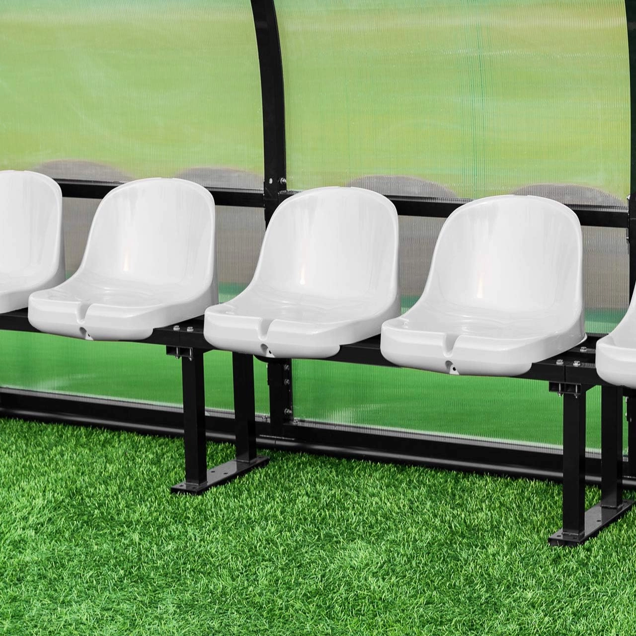 FORZA Plastic Shelter & Stadium Seats | Premium Moulded HDPE Sports Seating (White, Pack of 10)
