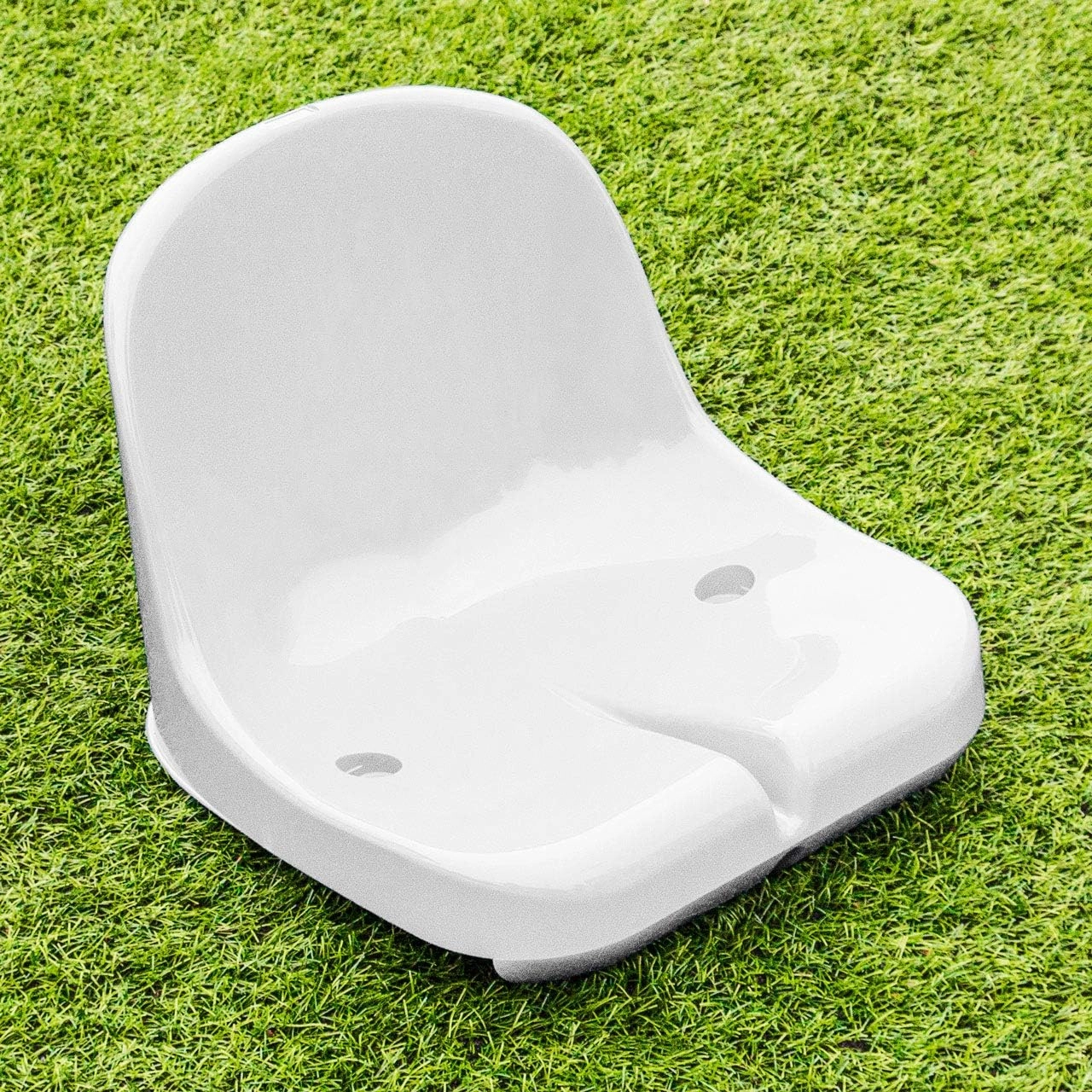 FORZA Plastic Shelter & Stadium Seats | Premium Moulded HDPE Sports Seating (White, Pack of 10)