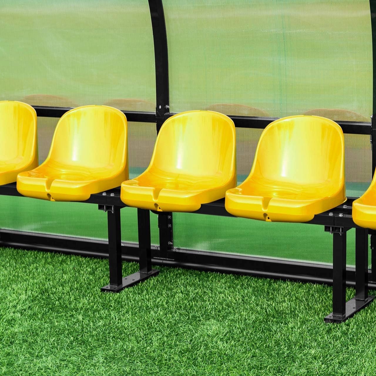 FORZA Plastic Shelter & Stadium Seats | Premium Moulded HDPE Sports Seating (Yellow, Pack of 1)
