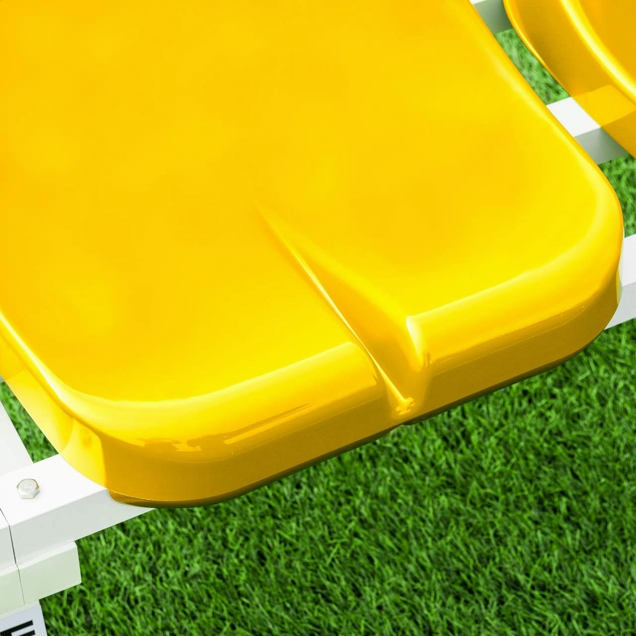 FORZA Plastic Shelter & Stadium Seats | Premium Moulded HDPE Sports Seating (Yellow, Pack of 1)