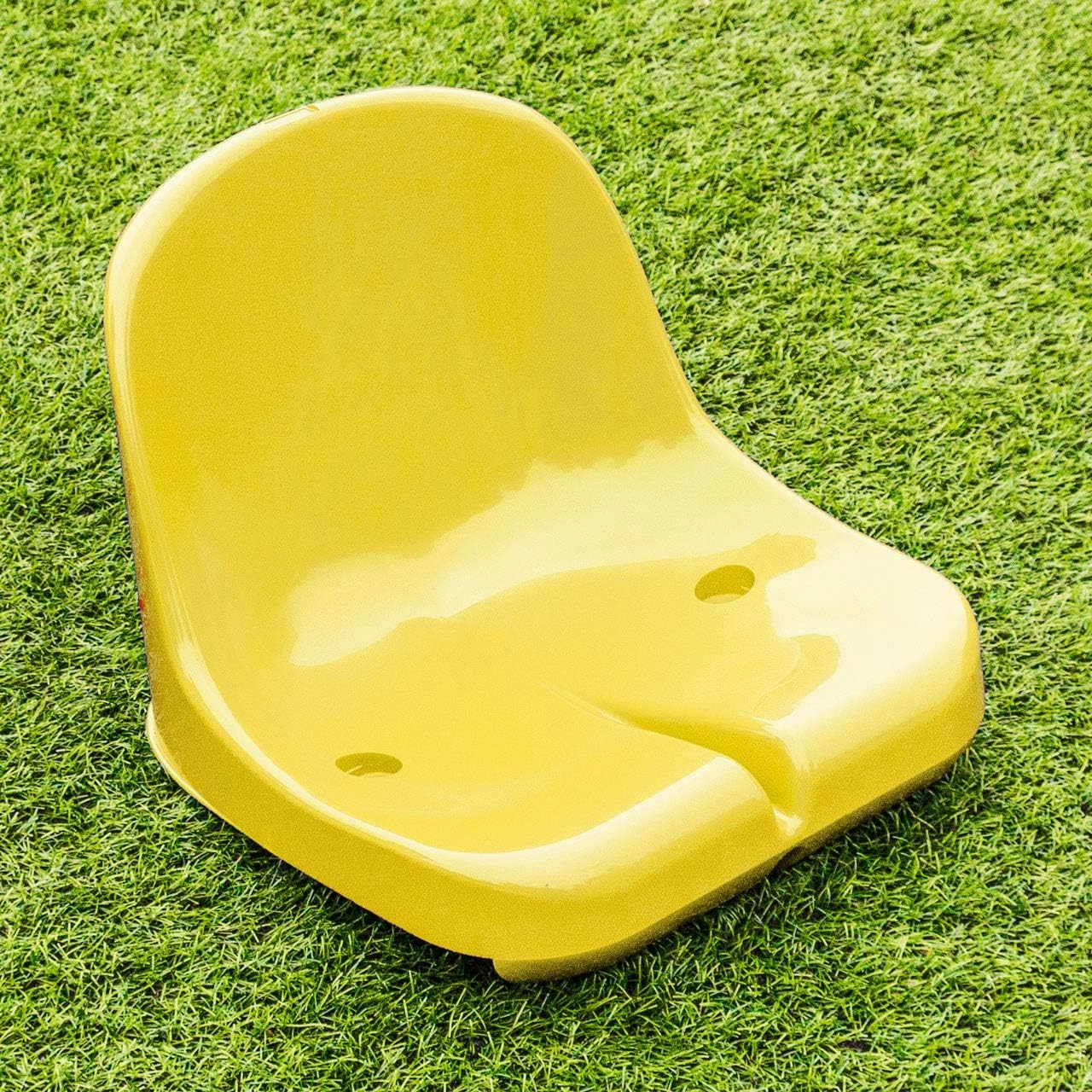 FORZA Plastic Shelter & Stadium Seats | Premium Moulded HDPE Sports Seating (Yellow, Pack of 1)