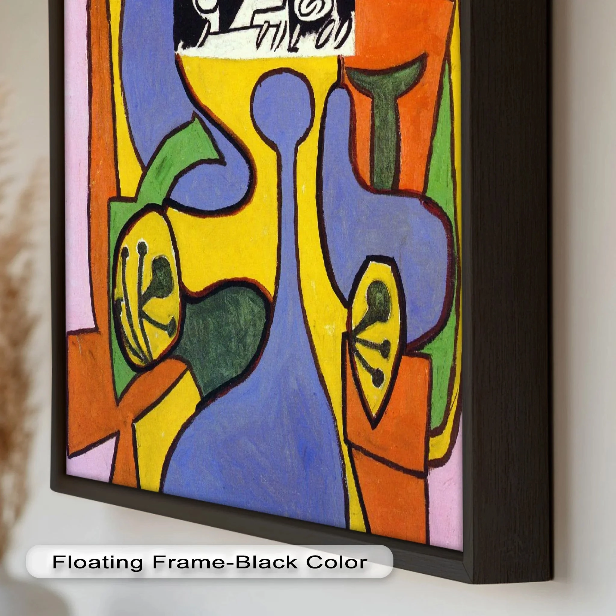 Fragmented Identity – Bold Cubist Portrait Oil Painting