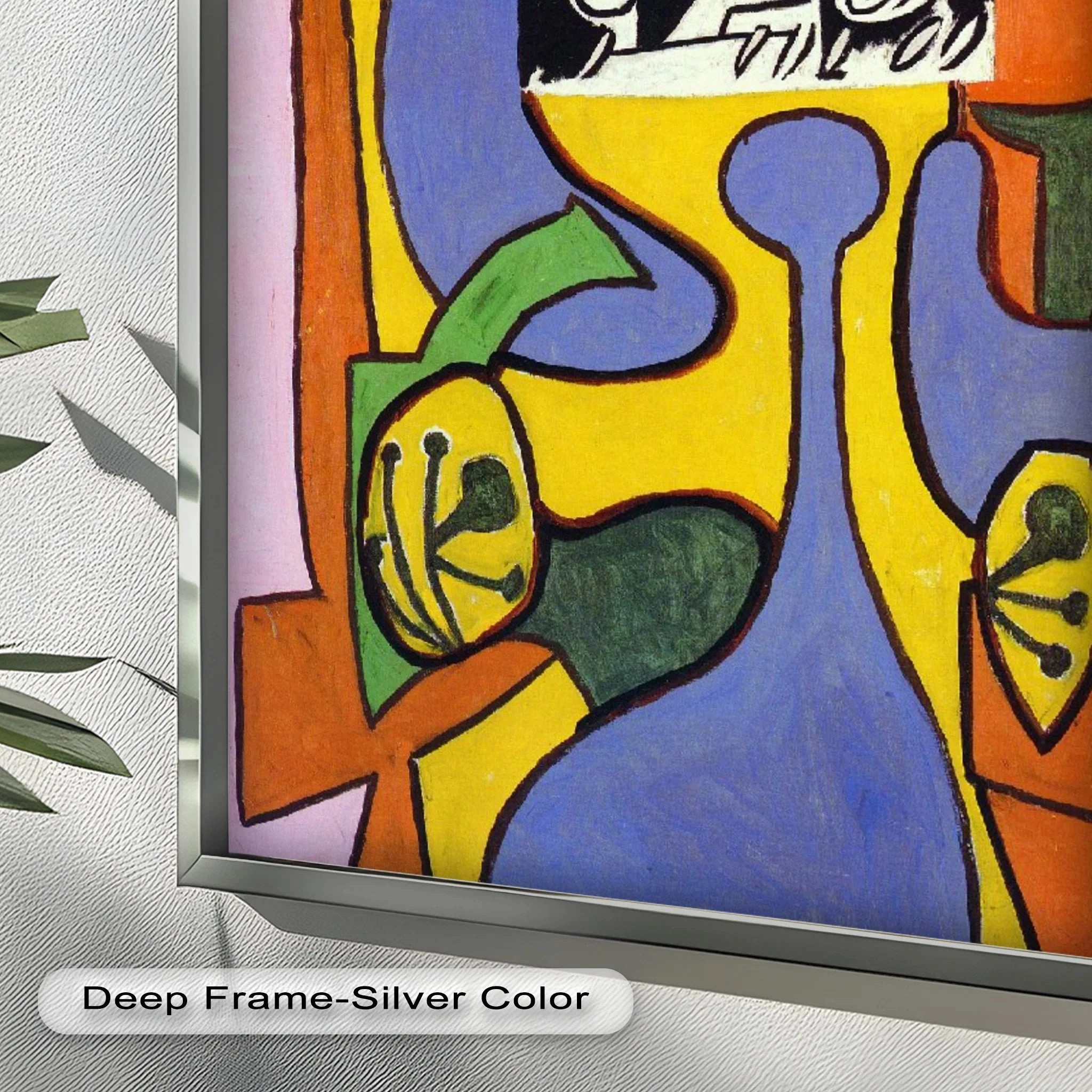 Fragmented Identity – Bold Cubist Portrait Oil Painting