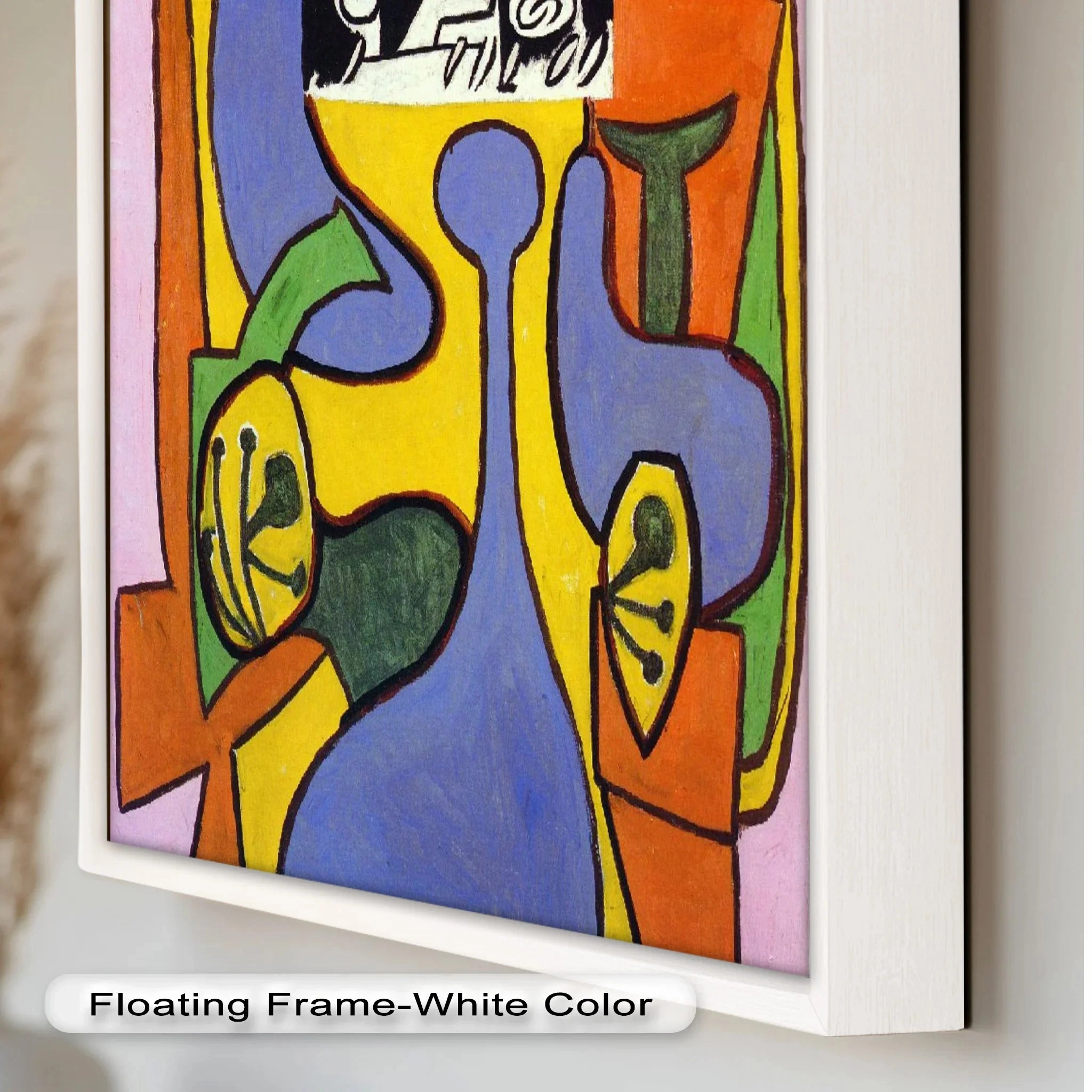 Fragmented Identity – Bold Cubist Portrait Oil Painting