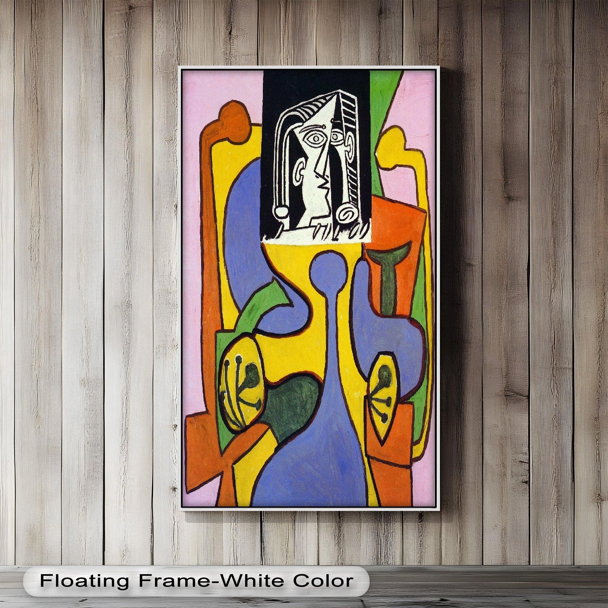 Fragmented Identity – Bold Cubist Portrait Oil Painting