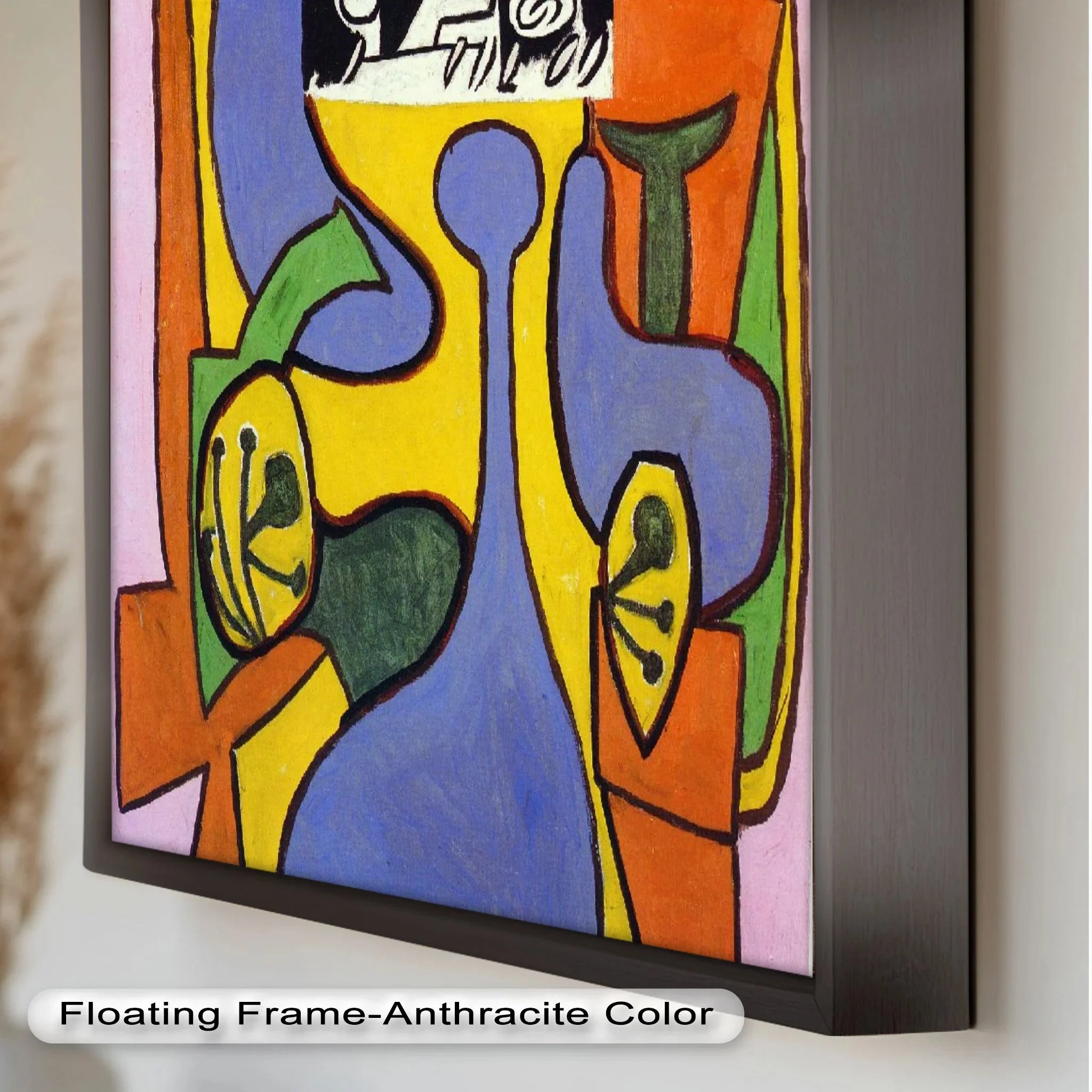 Fragmented Identity – Bold Cubist Portrait Oil Painting