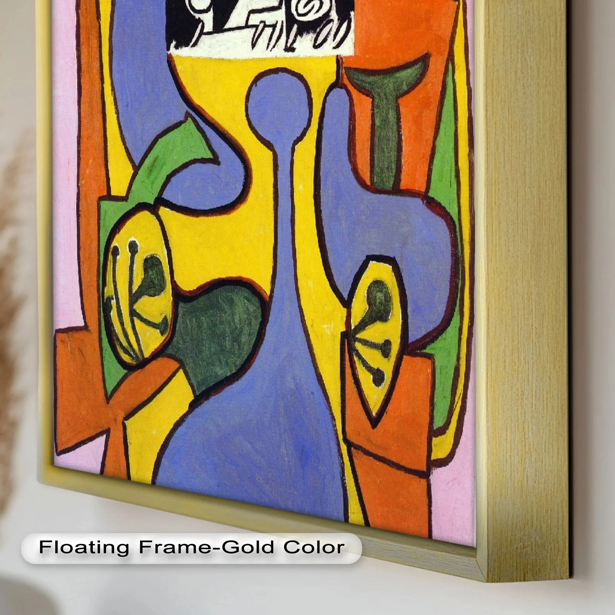 Fragmented Identity – Bold Cubist Portrait Oil Painting