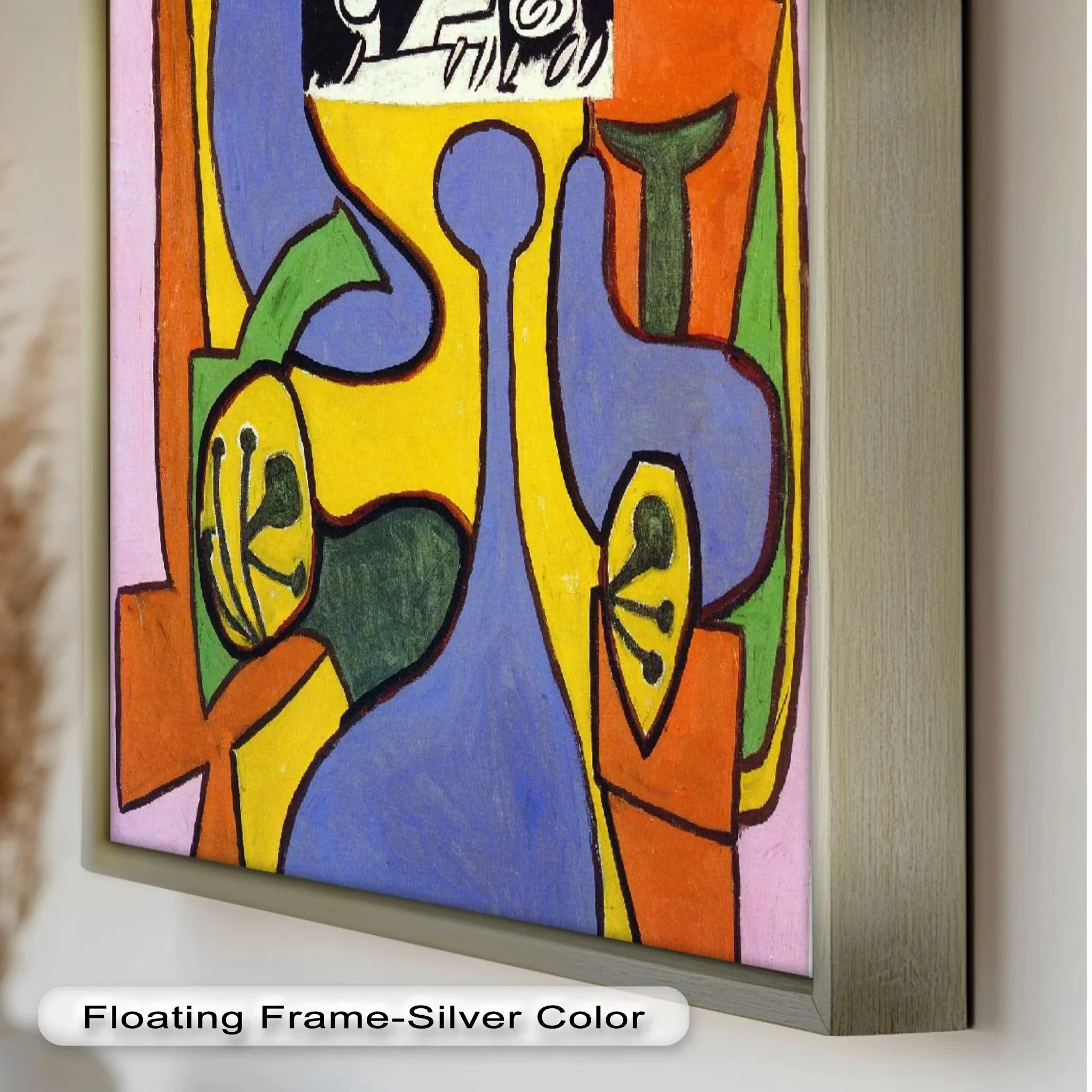 Fragmented Identity – Bold Cubist Portrait Oil Painting