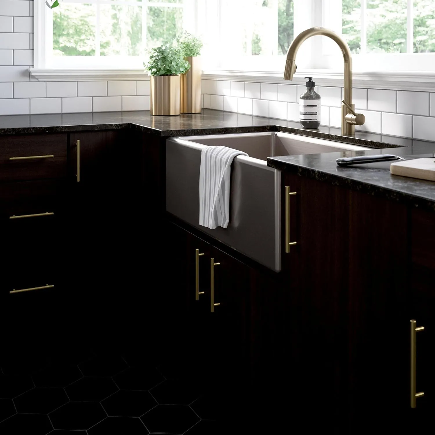 Franklin Brass Simple Bar (30-Pack) Cabinet Handles 5-1/16' Hole Center Satin Gold Kitchen Drawer Pulls Dresser, Furniture Hardware P46642K-523-B3