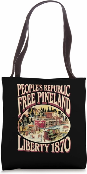 Free Pineland Republic Flag Badge Design Tote Bag