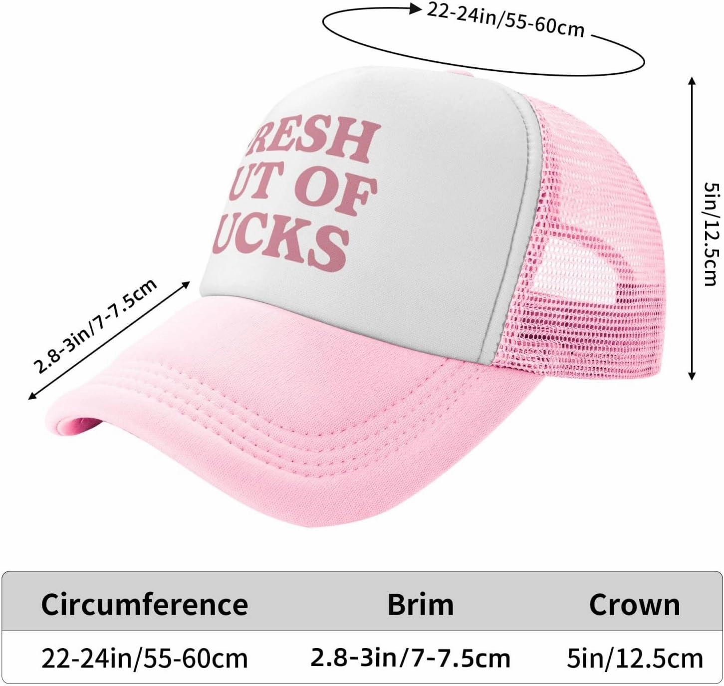 Funny Trucker Hats for Women Crazy Hats for Adults Pink Dirty Inappropriate Trucker Hats Cute Bachelorette Hats