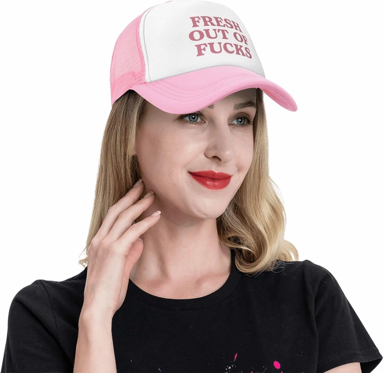 Funny Trucker Hats for Women Crazy Hats for Adults Pink Dirty Inappropriate Trucker Hats Cute Bachelorette Hats