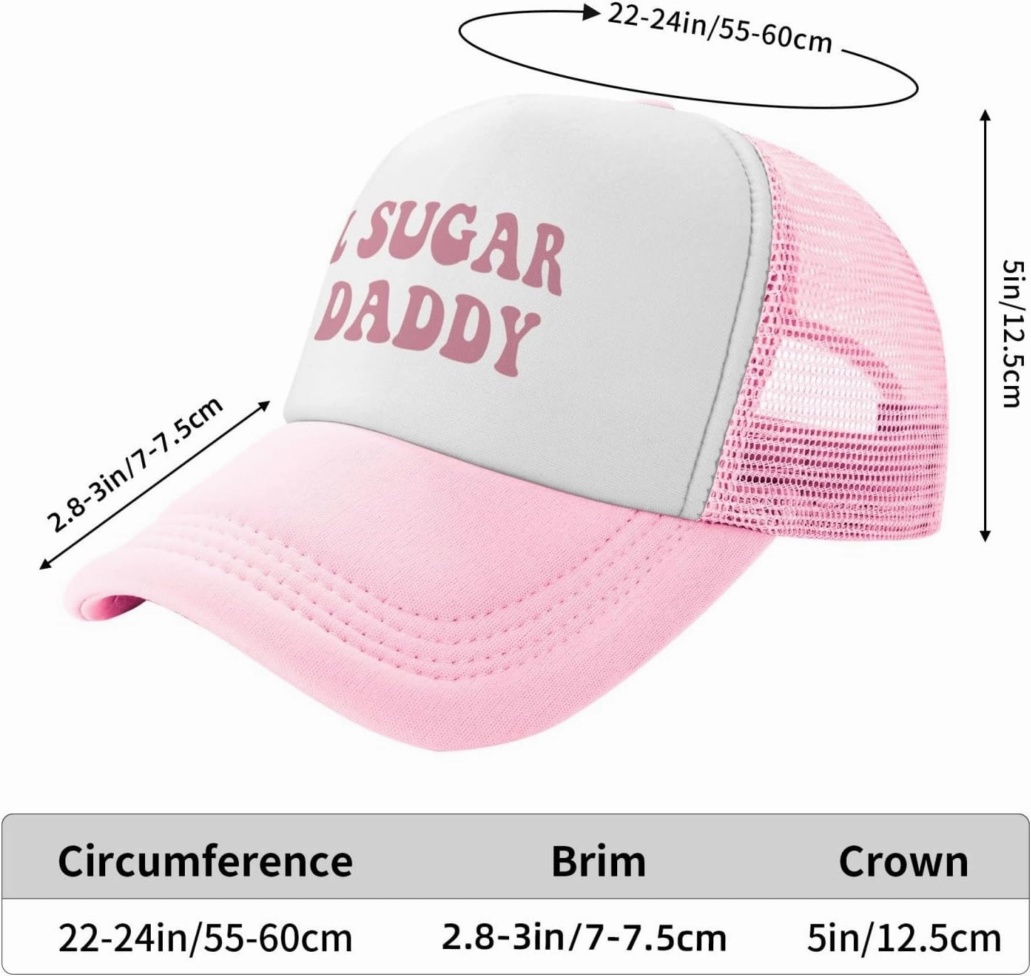 Funny Trucker Hats for Women Crazy Hats for Adults Pink Dirty Inappropriate Trucker Hats Cute Bachelorette Hats