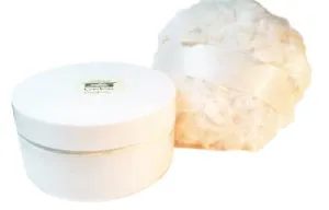 Gardenia Silk Powder Gift Set - 8 oz Jar Silk Powder and Silky Ivory Powder Puff - Large Size