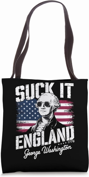 George Washington 1776 Funny Patriotic USA Founding Father Tote Bag