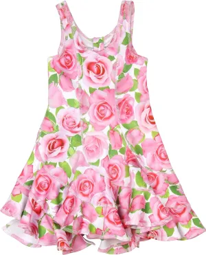 Girls' Scuba Dress Rose Parfeit, Sizes 4-12