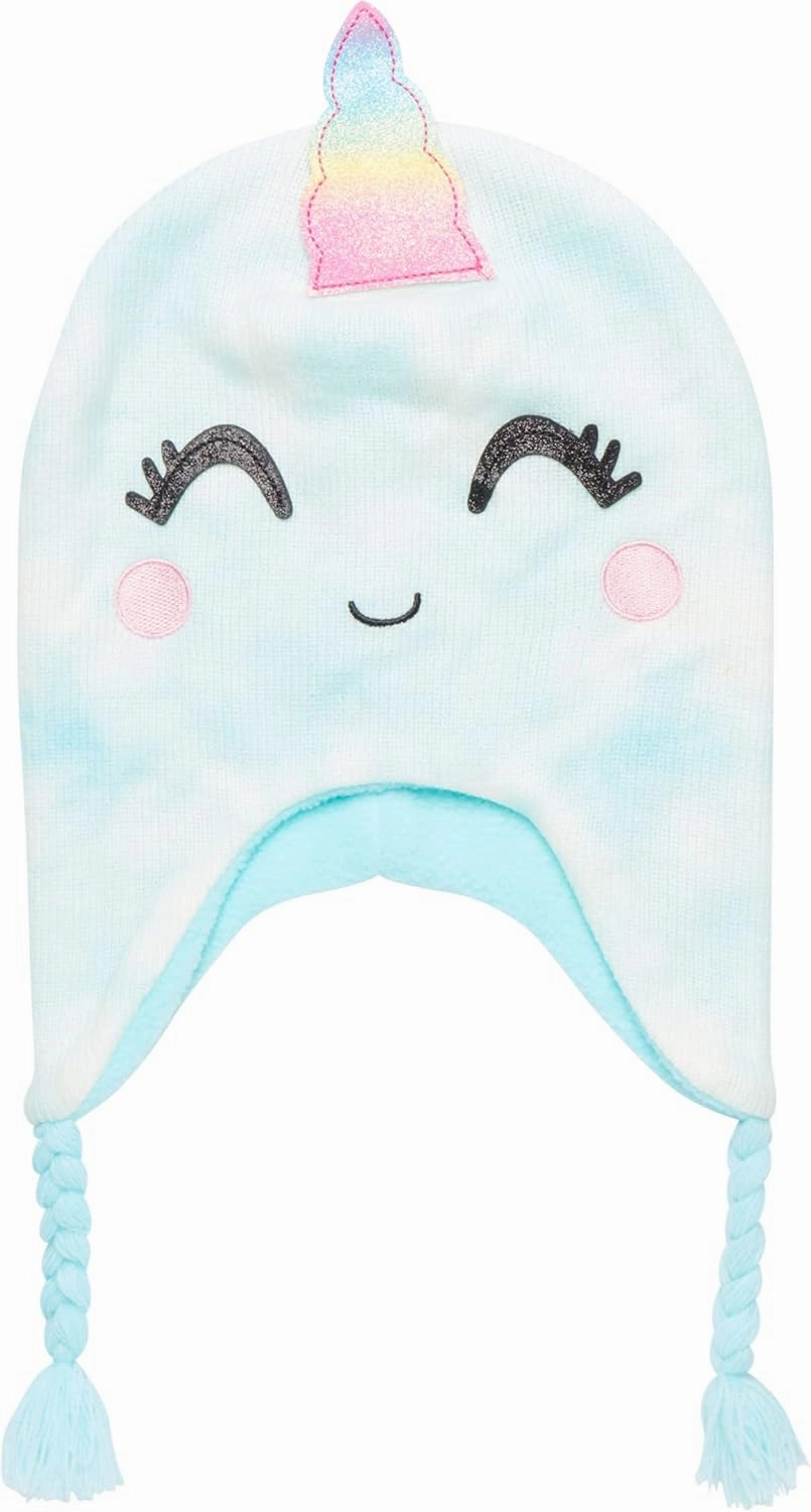 Girls Critter Winter Hat and 2 Pair Gloves or Mittens (Toddler/Little Girls)