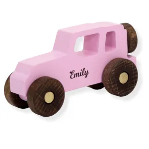 Girly Pink Personalized Wooden Toy Car Collect Cars With Names Baby Birthday Gift Pretend Play Toy 1st Birthday Gift Christmas Gifts Kids Sensory Toys