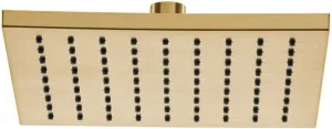 Glacier Bay Modern 1-Spray 8 in. Square Raincan Fixed Showerhead in Matte Gold