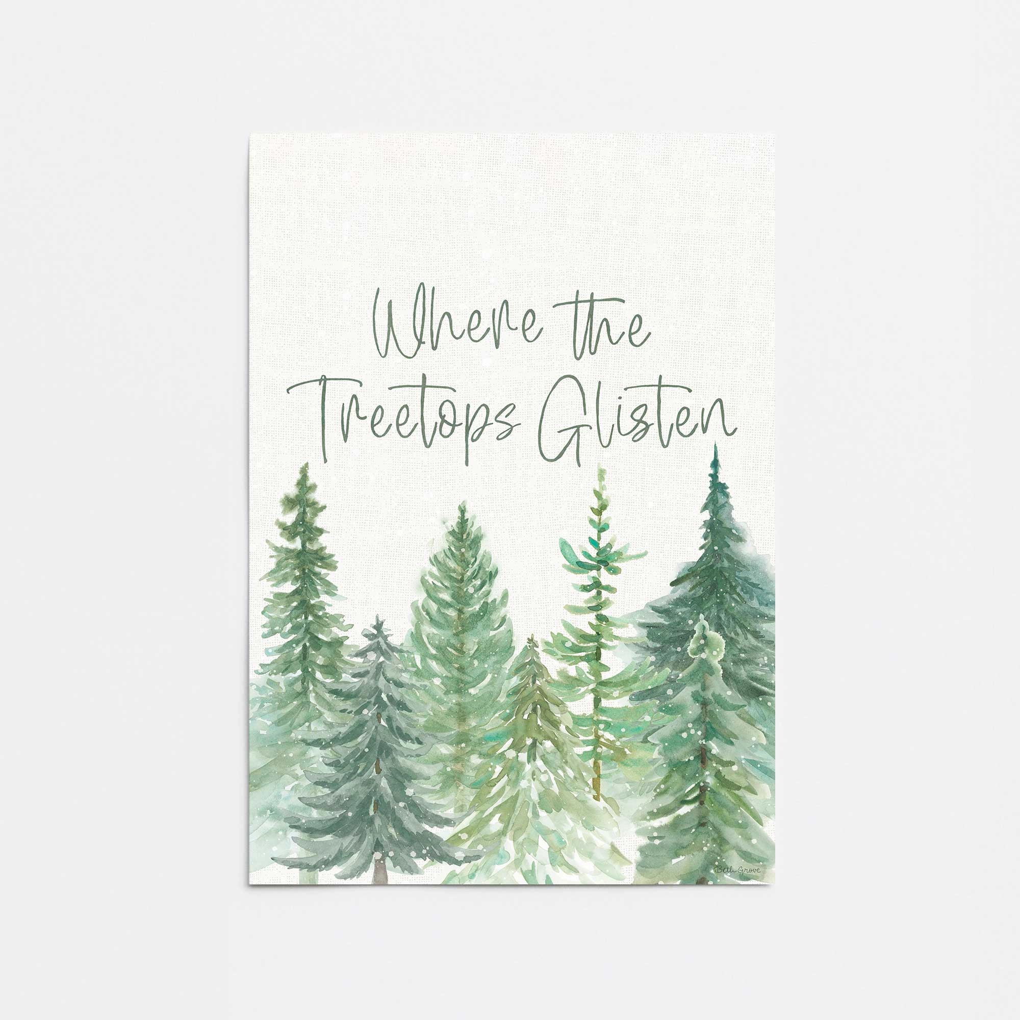 Glistening Treetops Print
