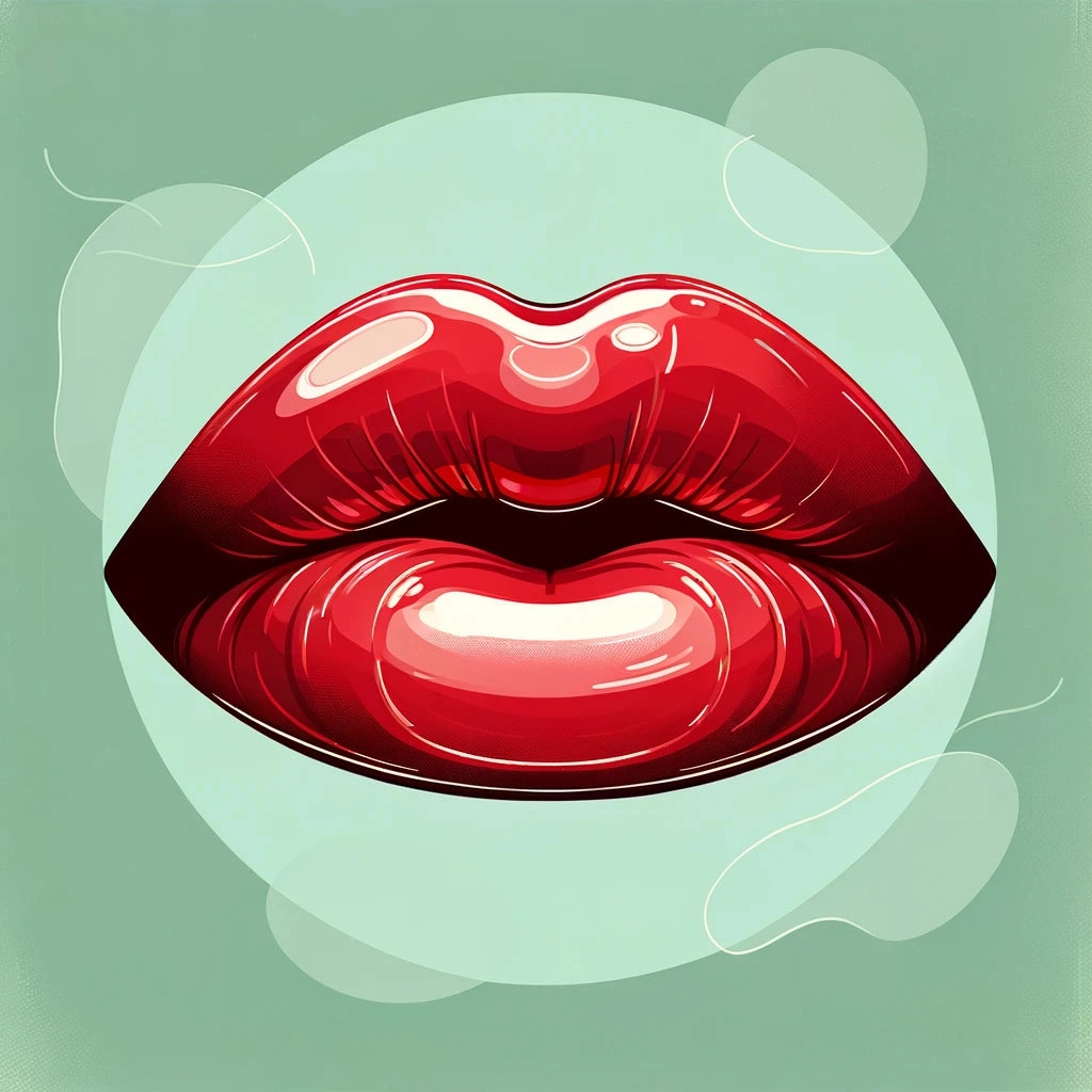 Glossy Red Lips Canvas