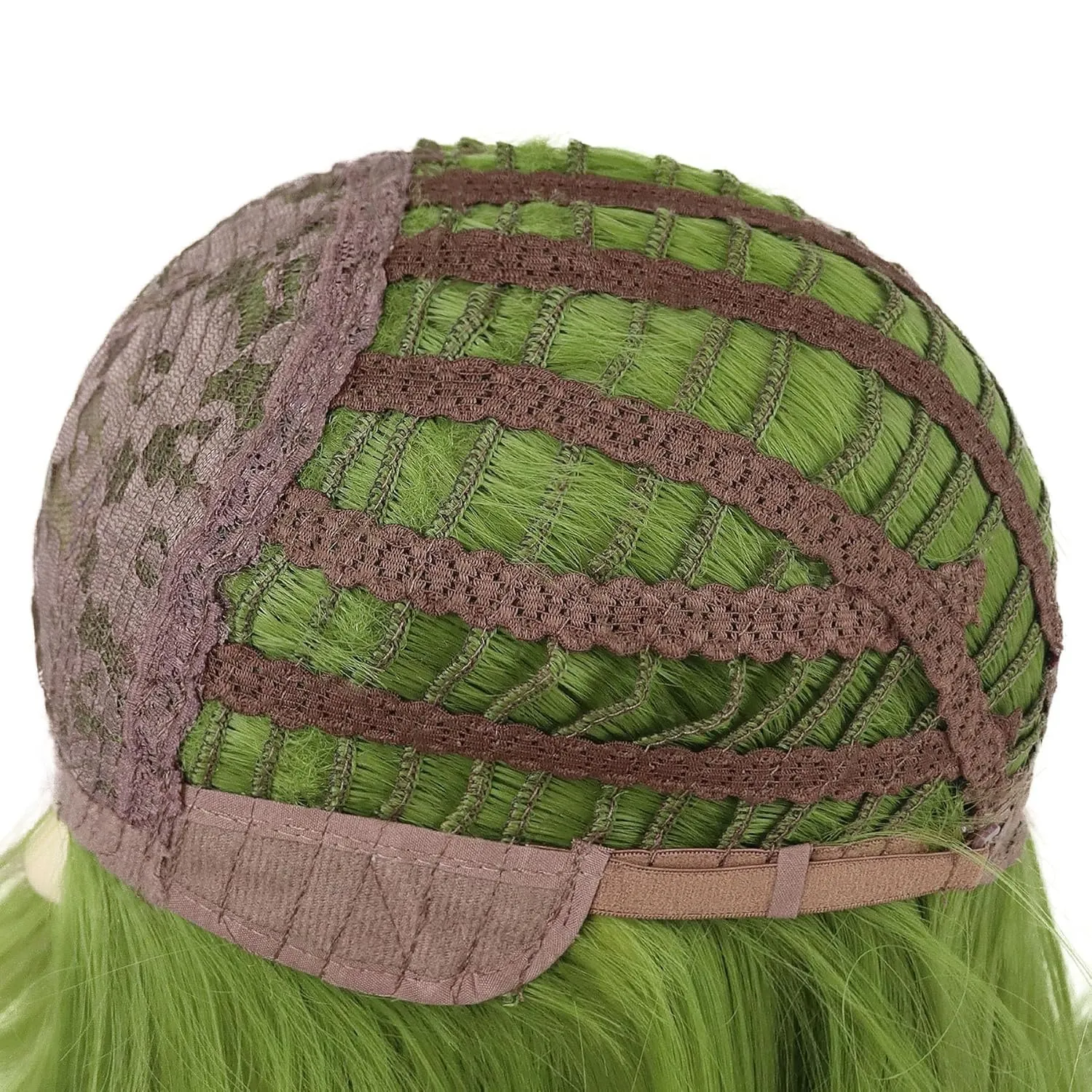 GNIMEGIL 16 inches Green Wig Cosplay with Bangs Trendy Short Straight Hair Costume Wig for Women Halloween Carnival Party Wig Heat Resistant Synthetic Fiber