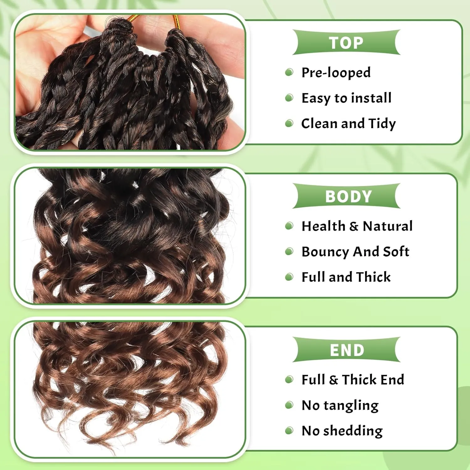 Gogo Curl Crochet Hair 8 Packs Ocean Wave Crochet Hair Pre Looped Deep Twist Goddess Box Braids Curly Water Wave Synthetic Braiding Hair For Black Women (#T30, 12 Inch (Pack of 8))