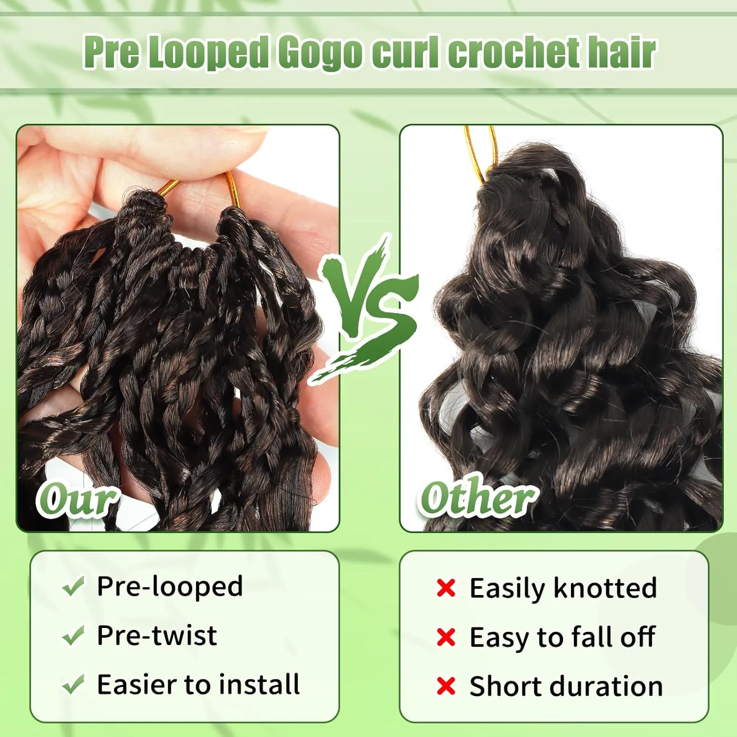 Gogo Curl Crochet Hair 8 Packs Ocean Wave Crochet Hair Pre Looped Deep Twist Goddess Box Braids Curly Water Wave Synthetic Braiding Hair For Black Women (#T30, 12 Inch (Pack of 8))