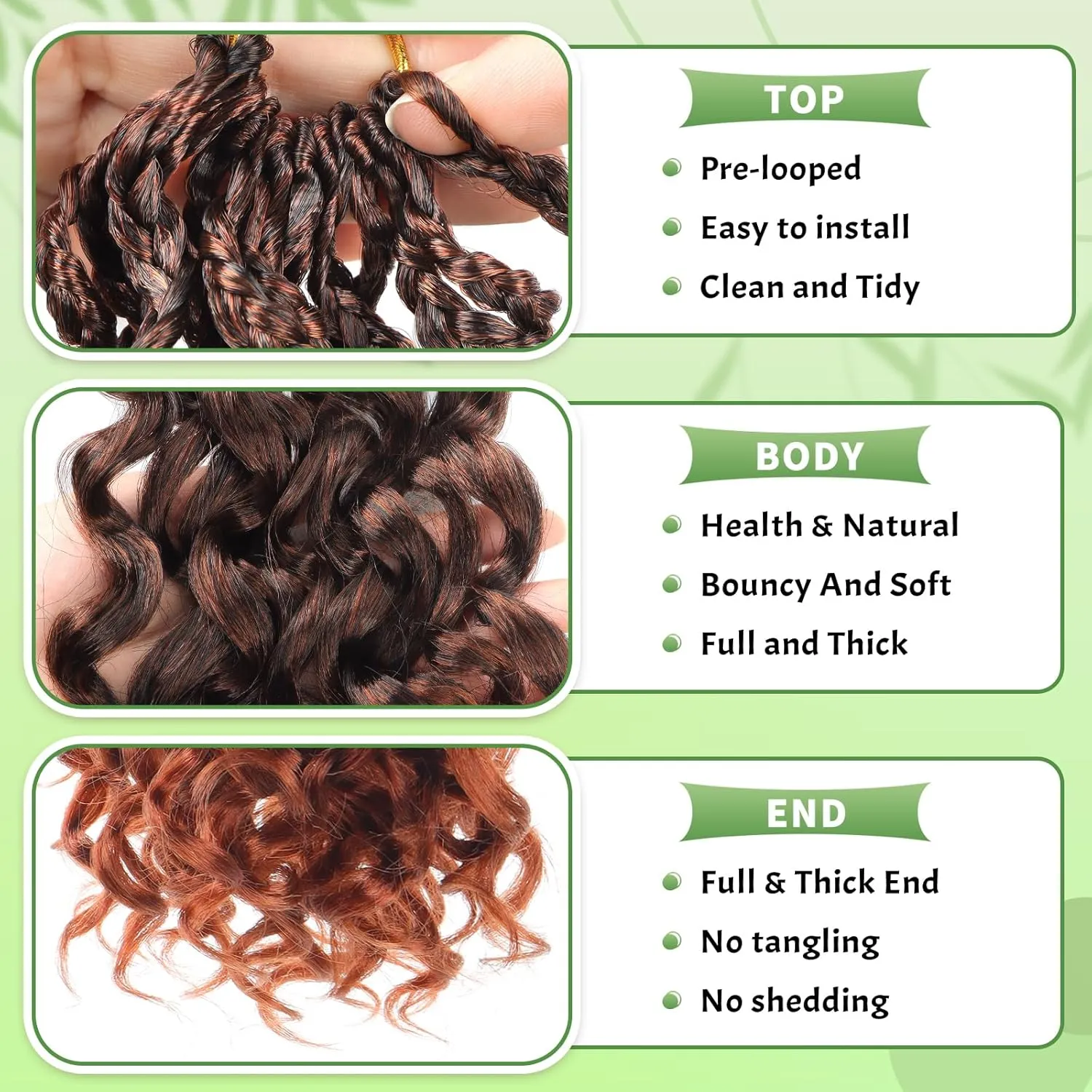 Gogo Curl Crochet Hair 8 Packs Ocean Wave Crochet Hair Pre Looped Deep Twist Goddess Box Braids Curly Water Wave Synthetic Braiding Hair For Black Women (#T350, 10 Inch (Pack of 8))