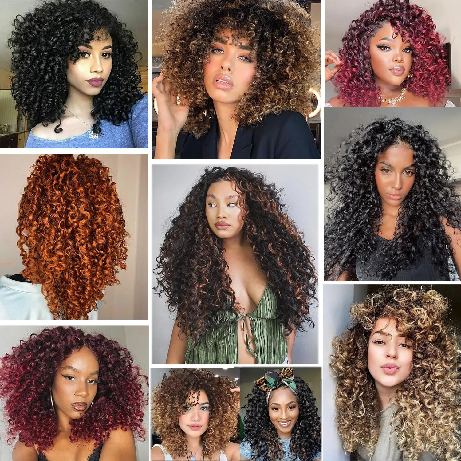 Gogo Curl Crochet Hair 8 Packs Pre Looped Short Curly Ocean Water Wave Synthetic Braiding Hair for Black Women Beach Curl Crochet Braids Pre Twisted Natural Black 10 Inch 1B
