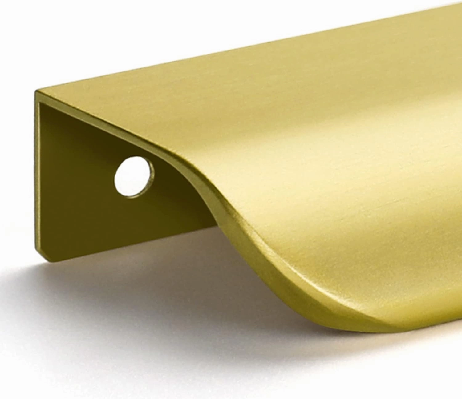 goldenwarm 10 Pack Kitchen Cabinet Handles 3 Inch Gold Finger Pulls for Cabinets Matte Gold Edge Pulls for Dresser Drawers Modern Kitchen Hardware, Aluminum Alloy