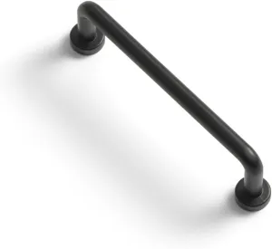 Goo-Ki 6 Pack 4" Center to Center Matte Black Modern Cabinet Pulls Solid Contemporary Home Improvement Hardware Drawer Pulls Zinc Alloy Kitchen Handles