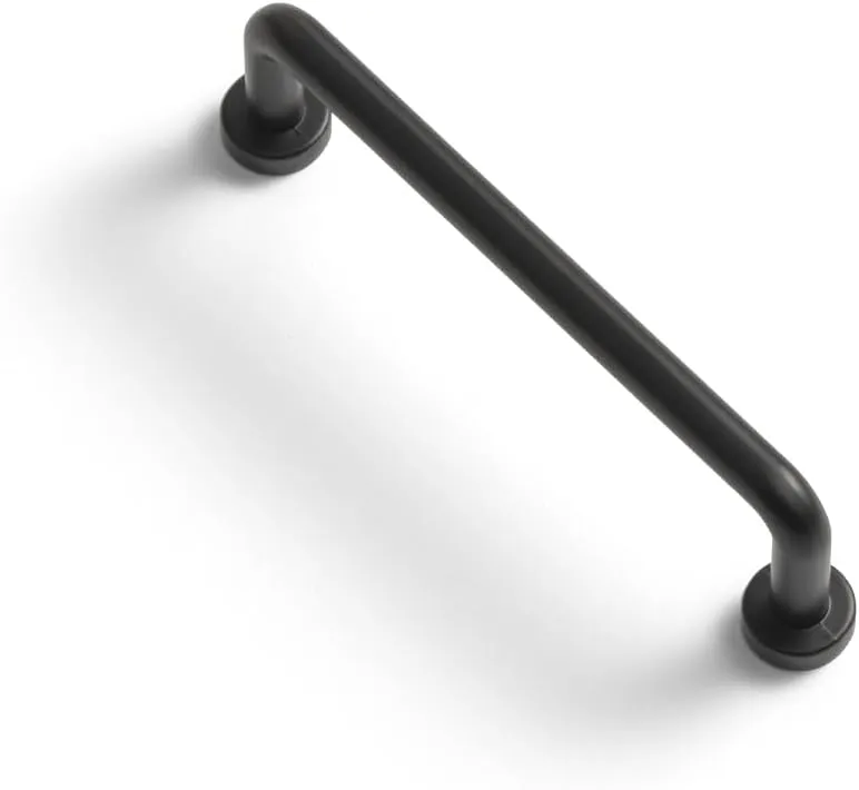 Goo-Ki 6 Pack 4" Center to Center Matte Black Modern Cabinet Pulls Solid Contemporary Home Improvement Hardware Drawer Pulls Zinc Alloy Kitchen Handles