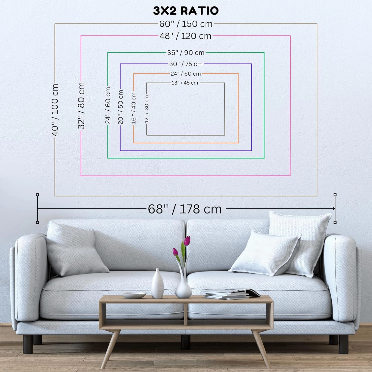 Graffiti Love in Shoes Framed Large Canvas Wall Hanging Art 18x12inch 45x30cm (Horizontal) / Black / 1.25inch 3.175cm