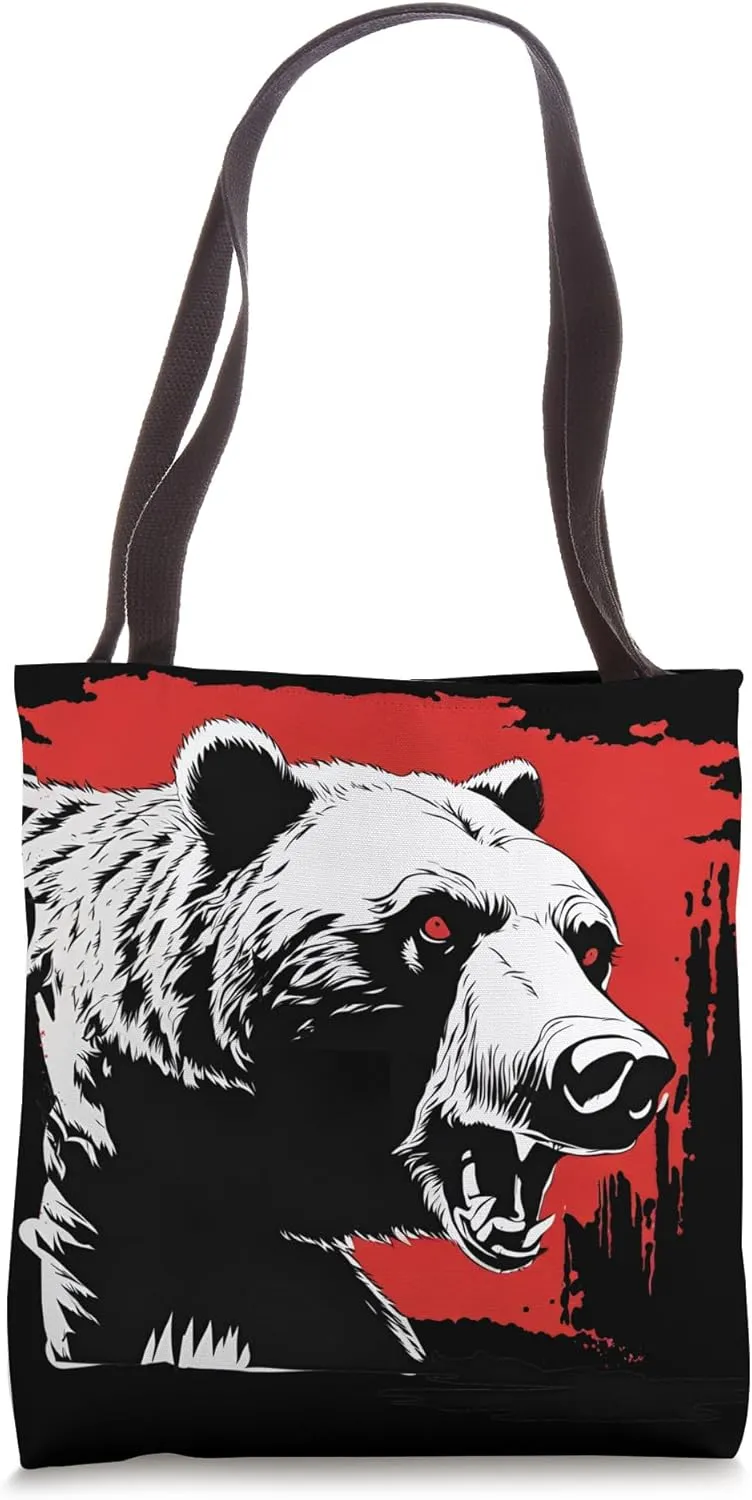 Grizzly Bear Rage Tote Bag