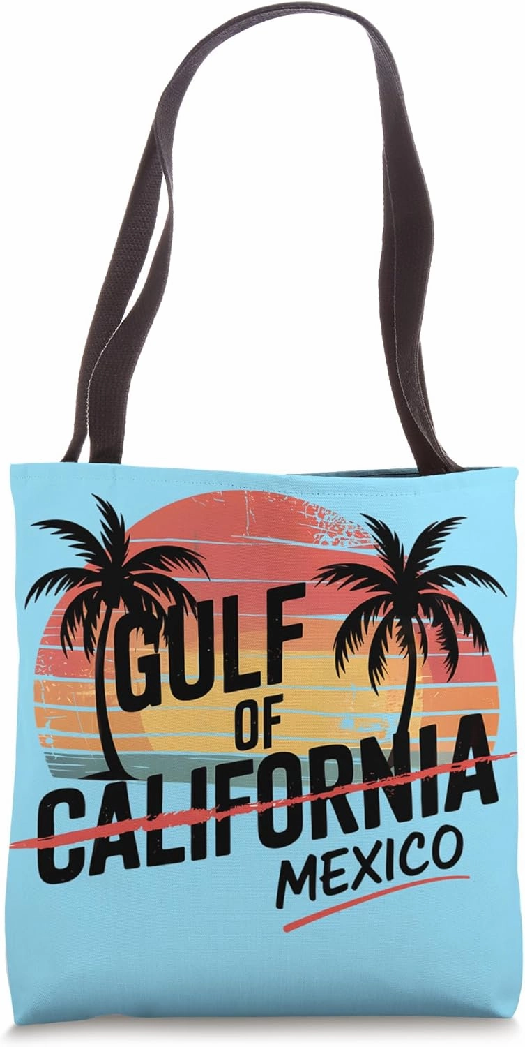 Gulf of Mexico Not California Retro Vintage Sunset Tote Bag