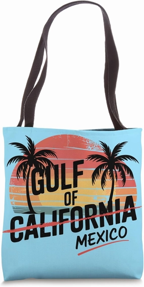 Gulf of Mexico Not California Retro Vintage Sunset Tote Bag