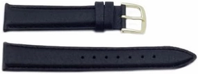 Hadley Roma MS724 20mm Regular Black Genuine Pigskin Mens Watch Strap