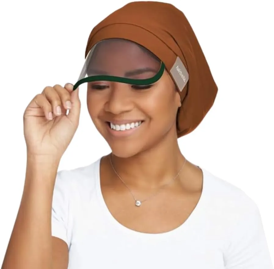 Hairbrella 100% Waterproof Rain Hats for Women, Satin Lined Caps, Full Hair Coverage, Packable Travel Accessory